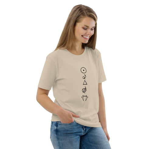 Enneagram Symbols printed on unisex organic cotton t-shirt